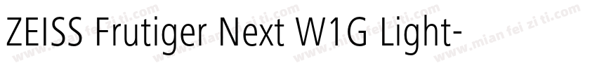 ZEISS Frutiger Next W1G Light字体转换